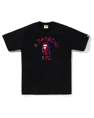 T Shirts Bape Crazy College Noir Homme | VVA-40451819